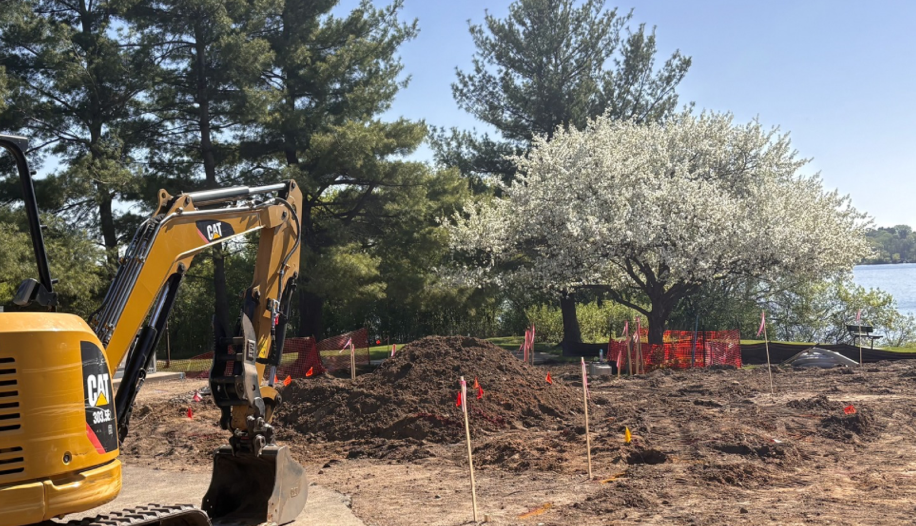 Patio Work at public library
